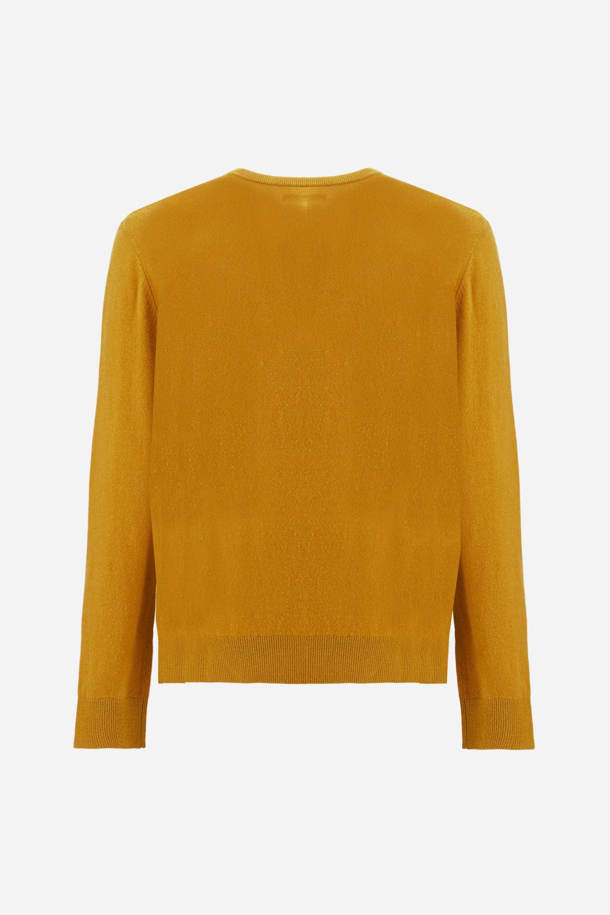Men's crew neck lambswool sweater with tricolor logo - Ethan