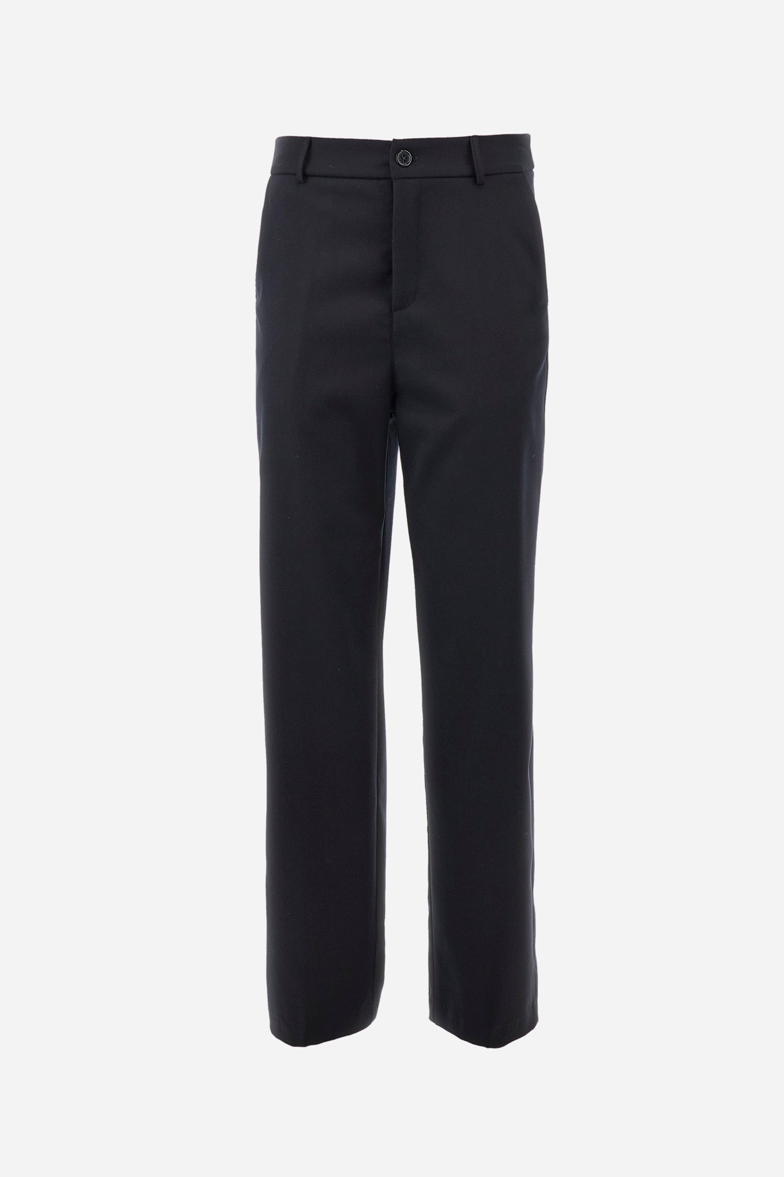 Classic regular fit trousers in synthetic fabric - Zelina