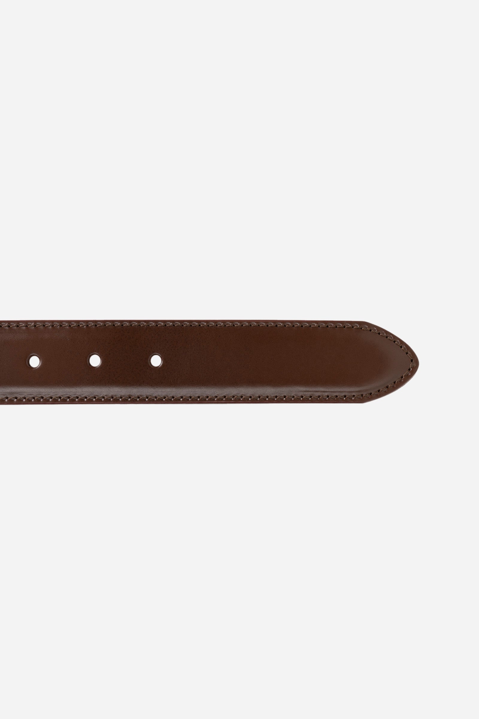 Solid color black leather belt