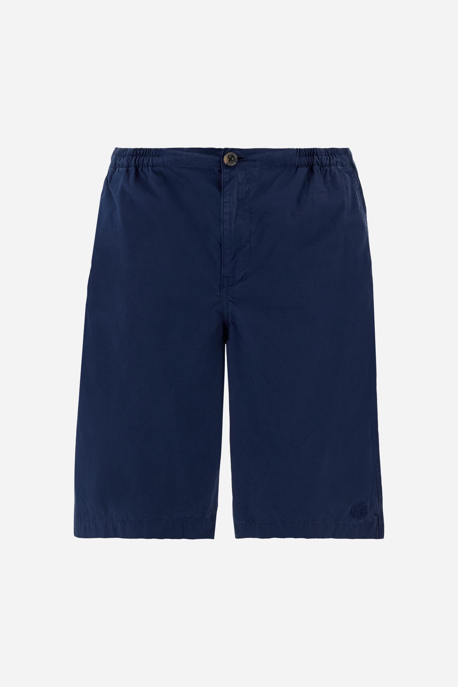 Men’s garment-dyed poplin Bermuda shorts - Cesar