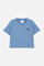 Short-sleeved T-shirt for girls made from 100% cotton jersey. The crew-neck style features a ribbed collar, regular fit and cropped line. The brand logo embroidered on the chest in a contrast colour adds an essential and distinctive detail. A versatile T-shirt, perfect for casual looks with a contemporary feel. - Riviera