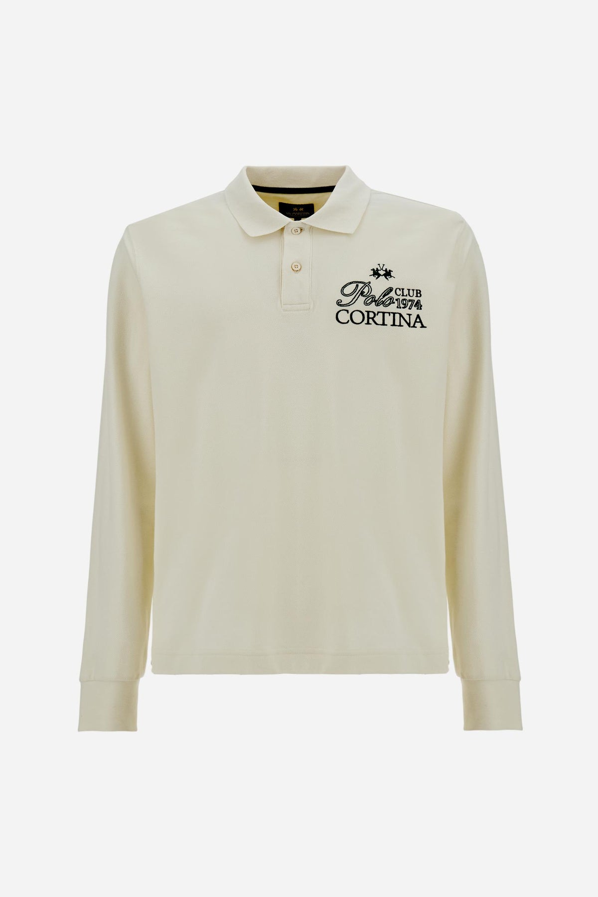 Herren Polo mit langen Ärmeln aus Baumwoll-Piqué Polo Club Cortina – Egbert