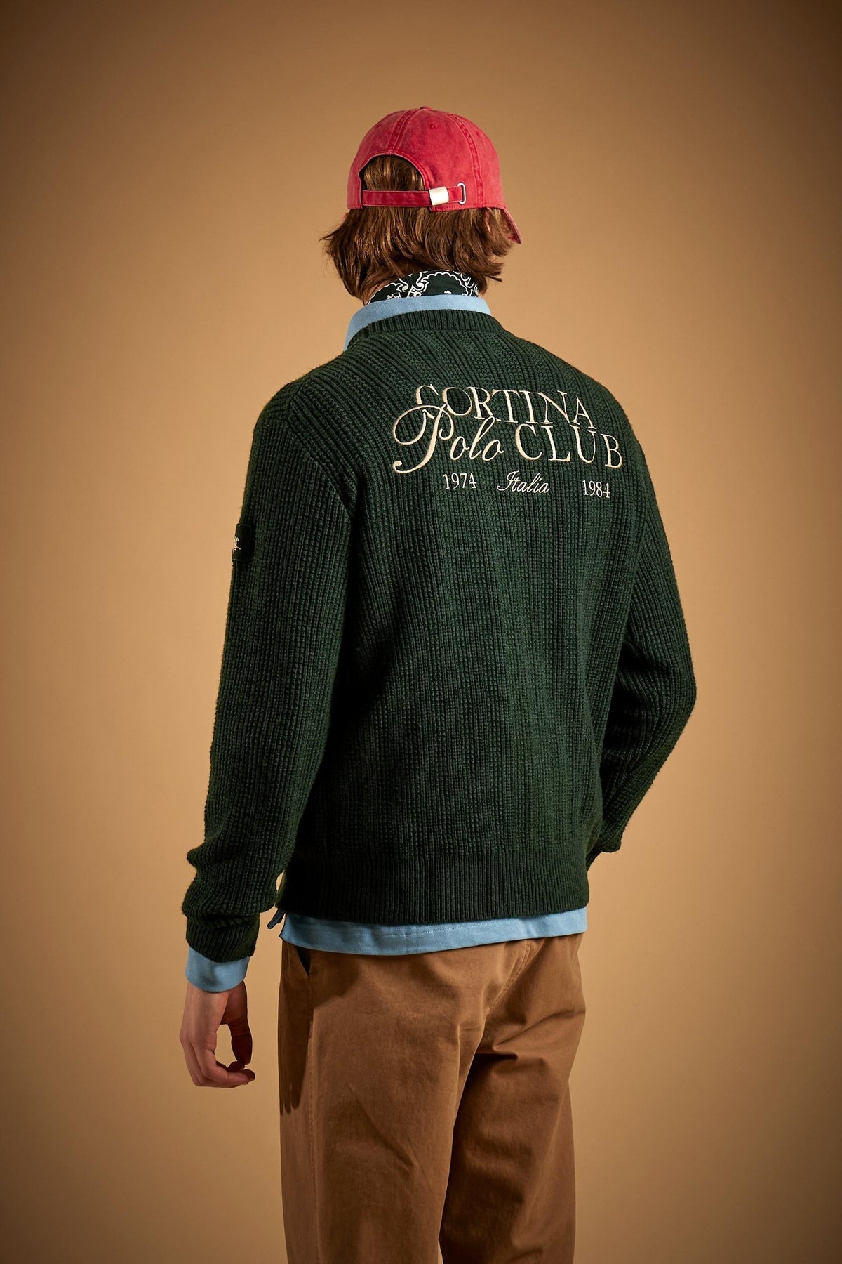 Men's crew neck sweater in wool blend Cortina Polo Club - Eric