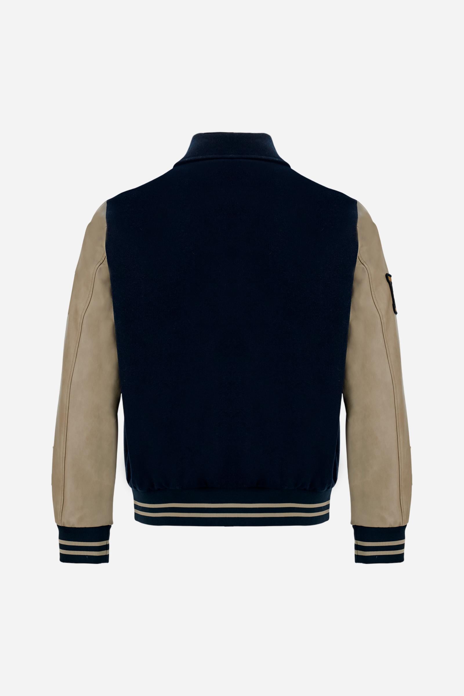 Padded college jacket in wool felt - Dallas