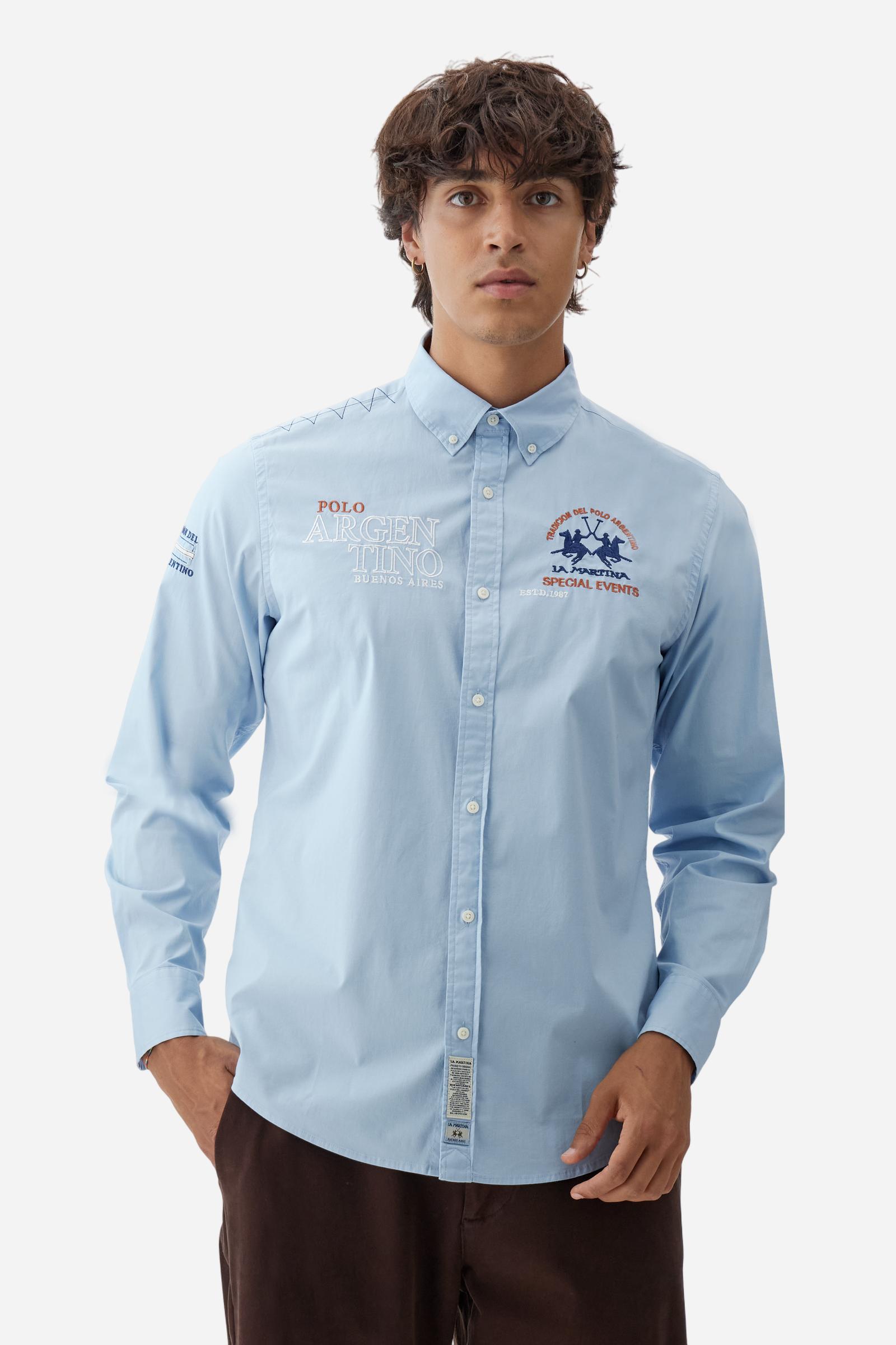 Camisa hombre popelina Argentina Logo - Rodolfo