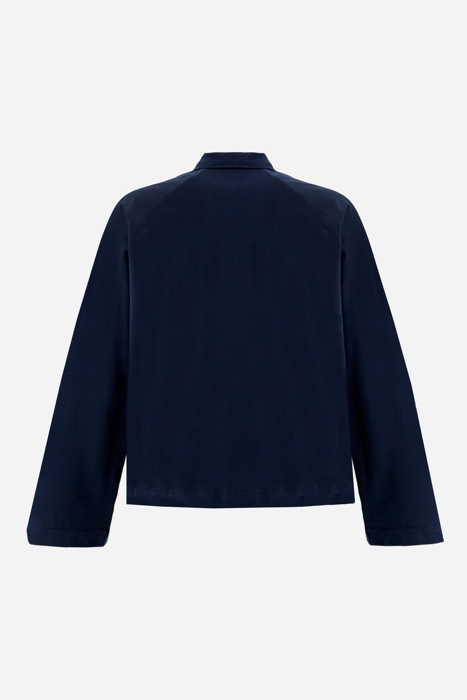 Women’s long-sleeve heavy cotton jersey polo shirt – Catalina