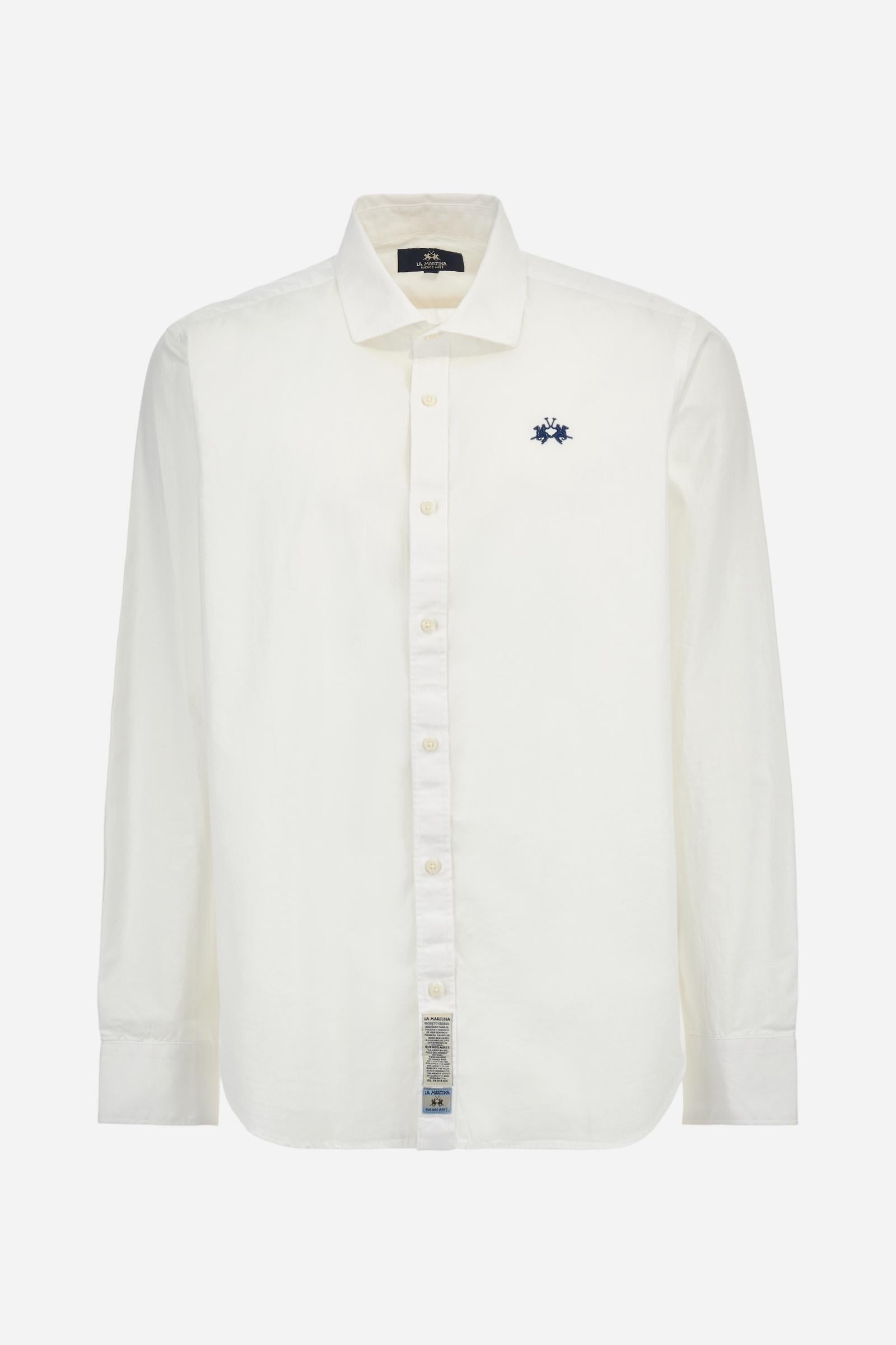 Chemise popeline slim avec logo - Adolf