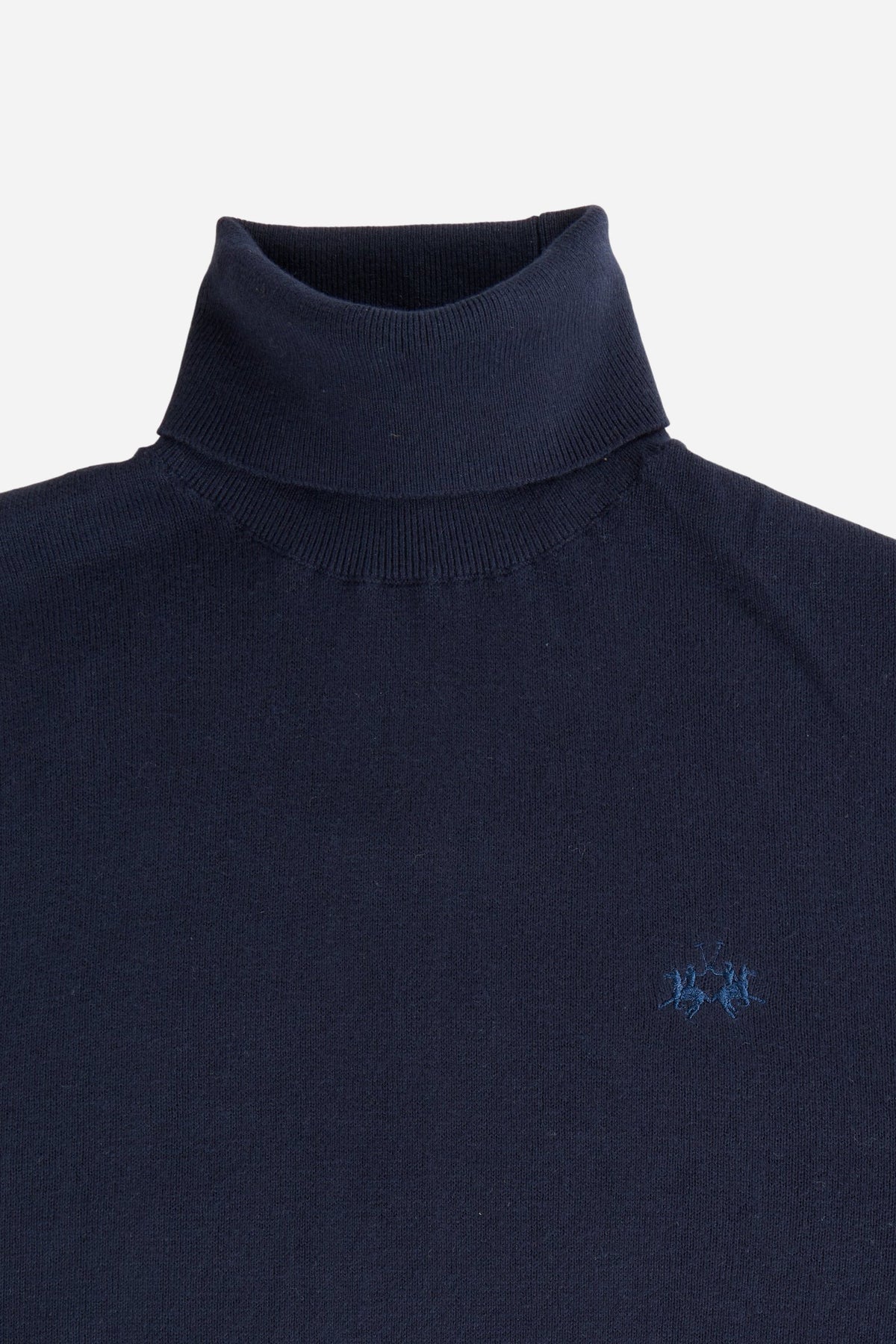 Men's high-neck sweater in cotton and wool - Eschilo