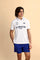 Men's short-sleeve polo shirt made from solid-color stretch piqué fabric. The model features a two-button opening with ribbed details in matching tone. The regular fit offers a relaxed and versatile silhouette with a straight cut at the sides. The bold and iconic design inspired by polo players' jerseys features a maxi embroidered "La Martina" lettering on the front and the number 3 applied with contrasting outline. The brand logo is embroidered on the chest in the same color as the contrasting trims on sle