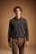 Men's long-sleeve polo in soft cotton jersey with contrasting gabardine collar, ribbed details, multicolor striped placket, and embroidered team logo for comfor - Hot Fudge