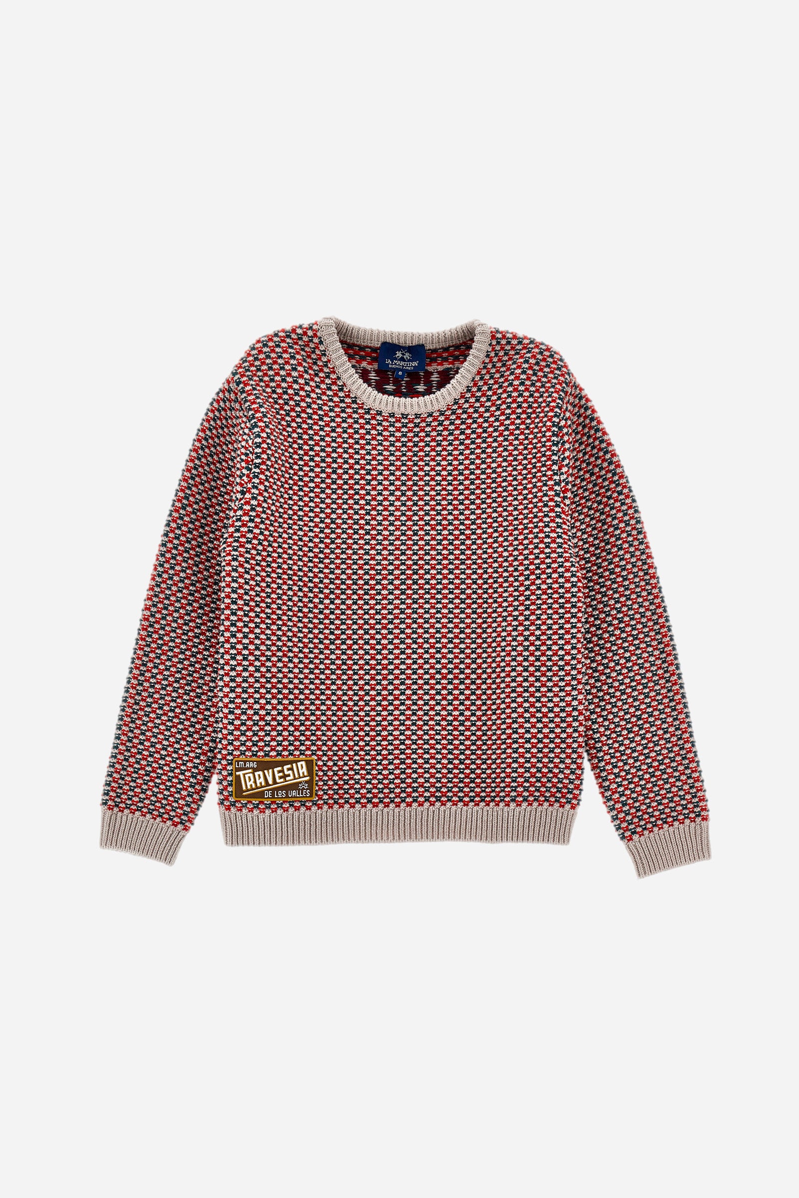 Jungen-Pullover mit geometrischem Muster