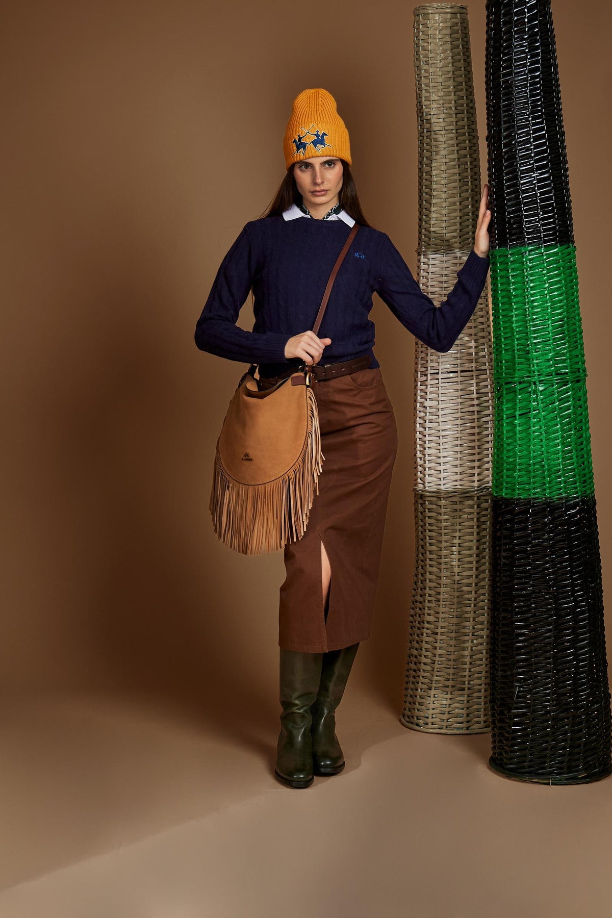 Women's cable knit sweater in cashmere blend - Emilse