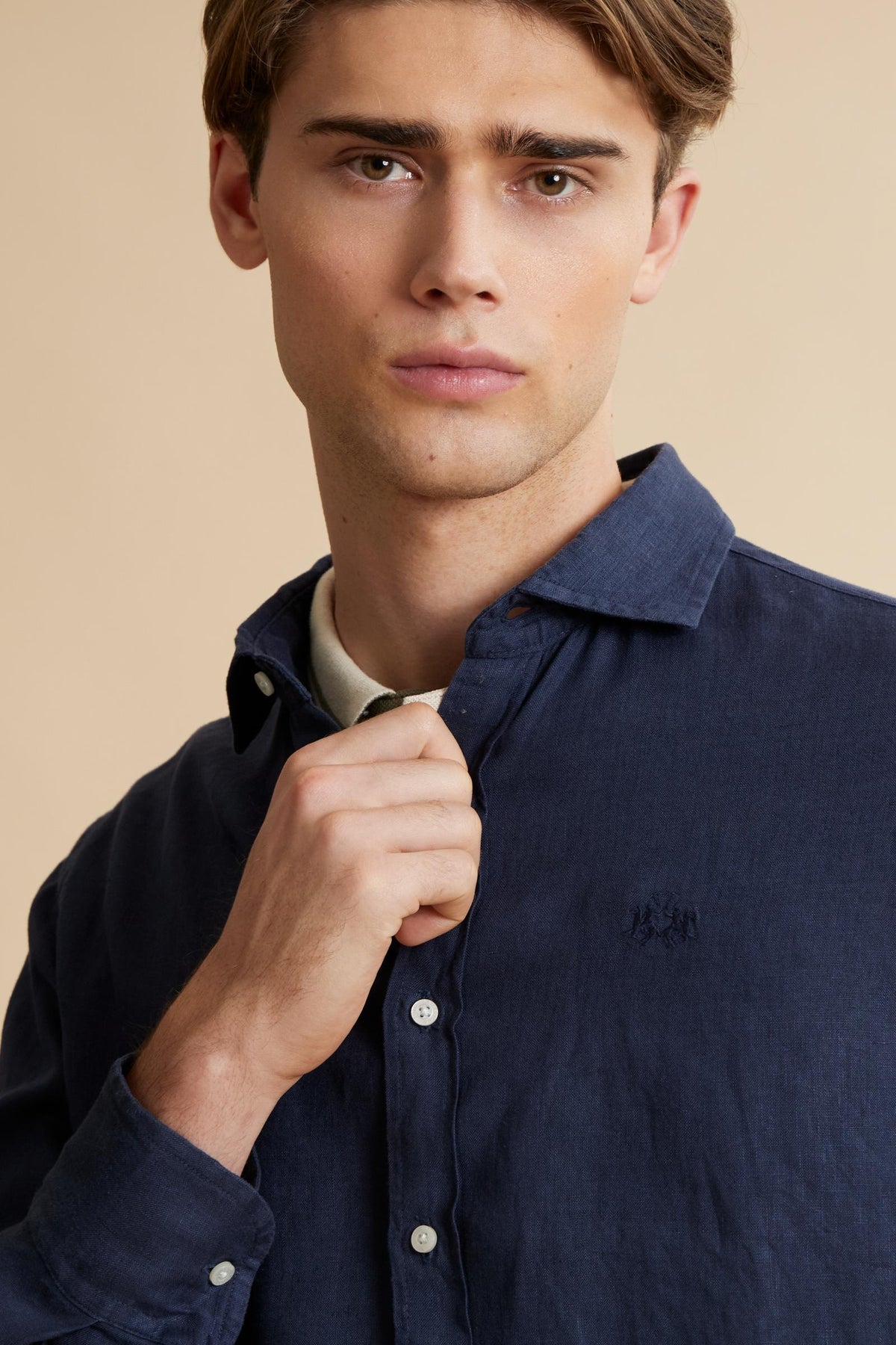 Chemise homme regular fit en lin teint en pièce - Innocent