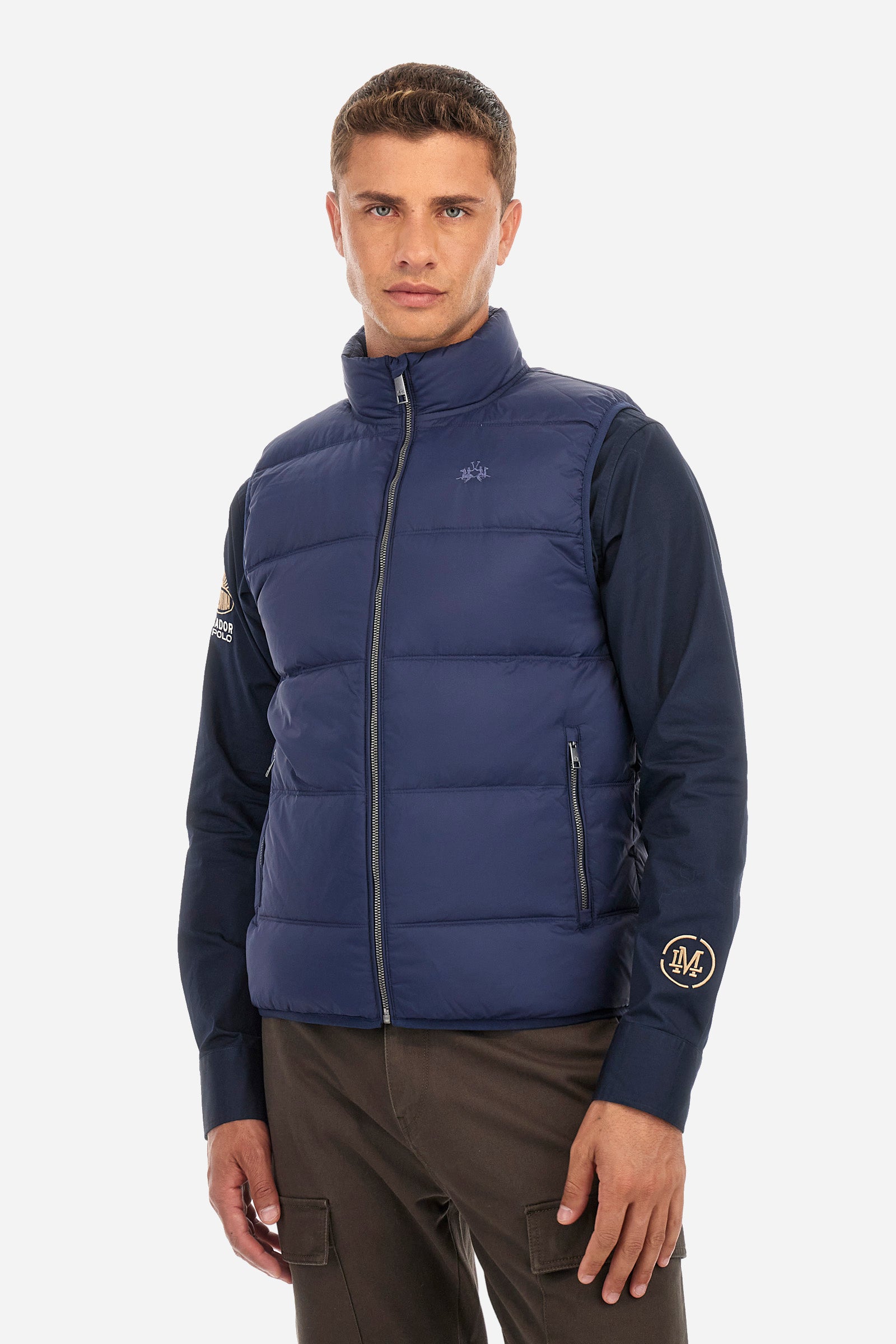 Regular-fit gilet in synthetic fabric - Zipactonal