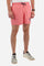 Plain men's swimming shorts made of nylon. Elastic waistband with a personalised drawstring for waist adjustment. On the inside of the shorts is an elasticated mesh brief. Double side pocket on the hips and patch pocket with flap on the back, on the right side only. The large logo is embroidered in a contrasting colour thread on the bottom of the left leg on the front. Regular fit. The model is wearing a size L. - Pink Lemonade