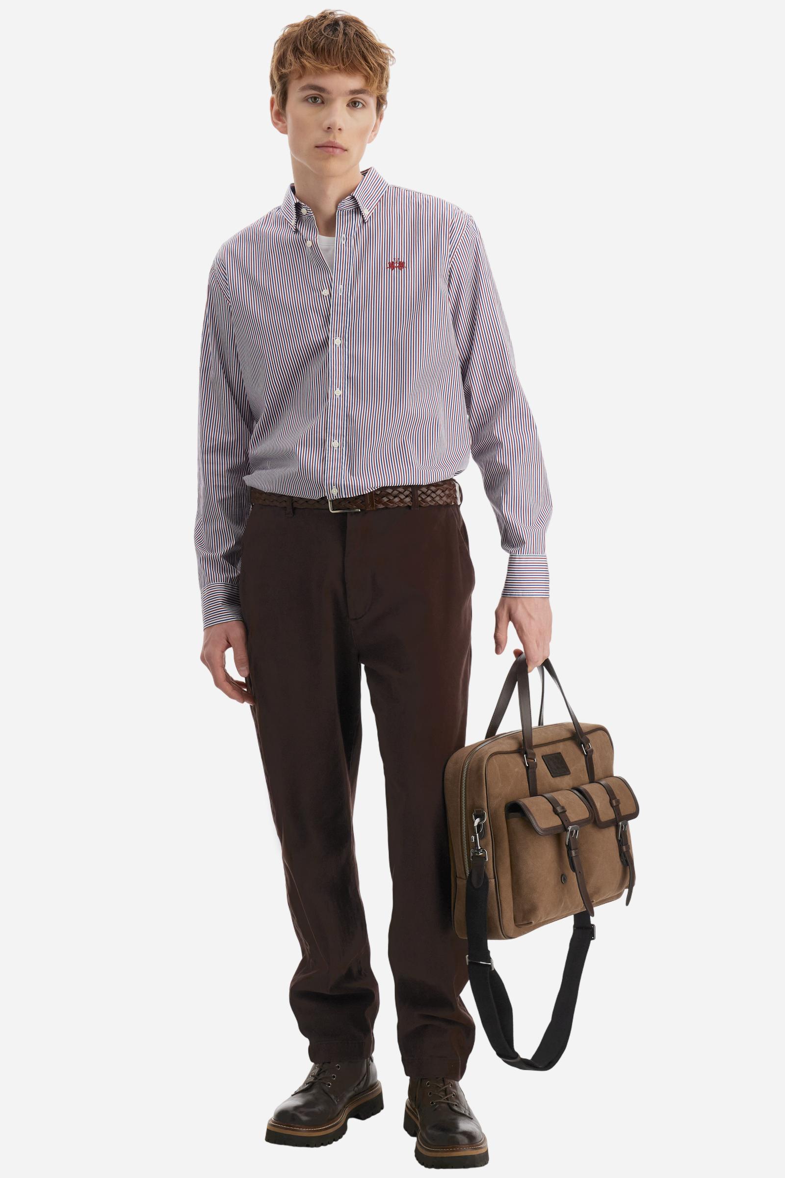 Men’s twill trousers garment dyed pigment finish - Birdy