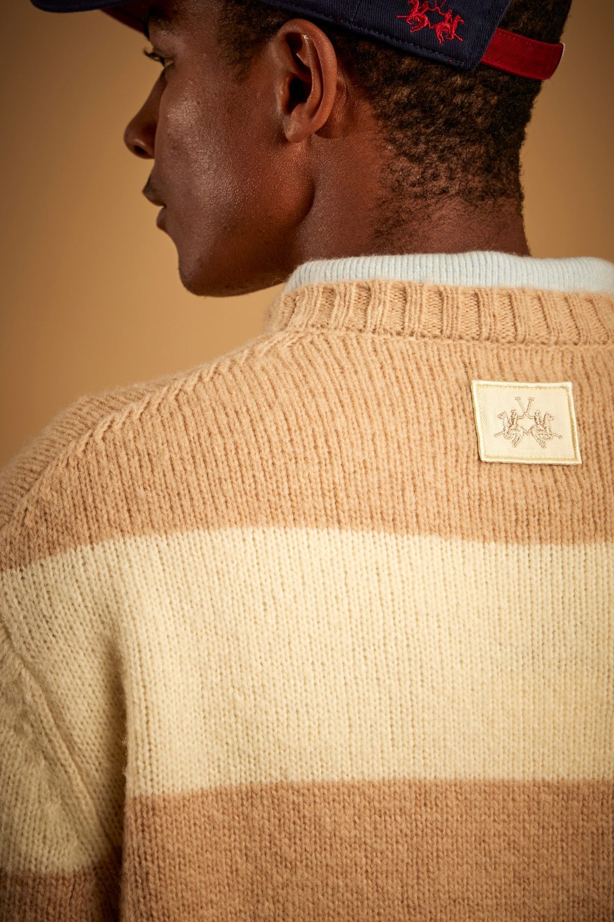Crewneck striped lambswool sweater - Edison