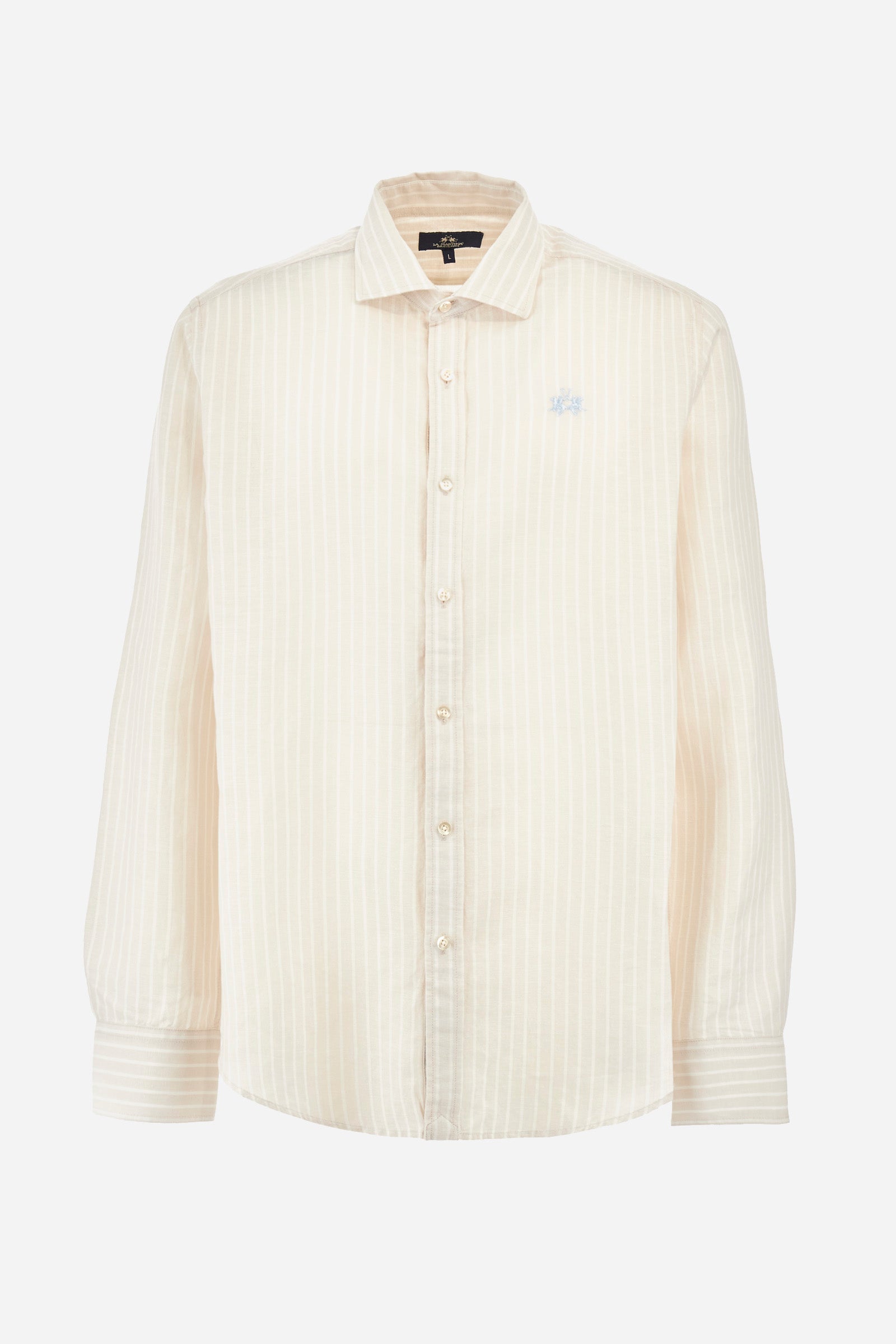 Camisa con motivo de rayas en algodón y lino - Innocent