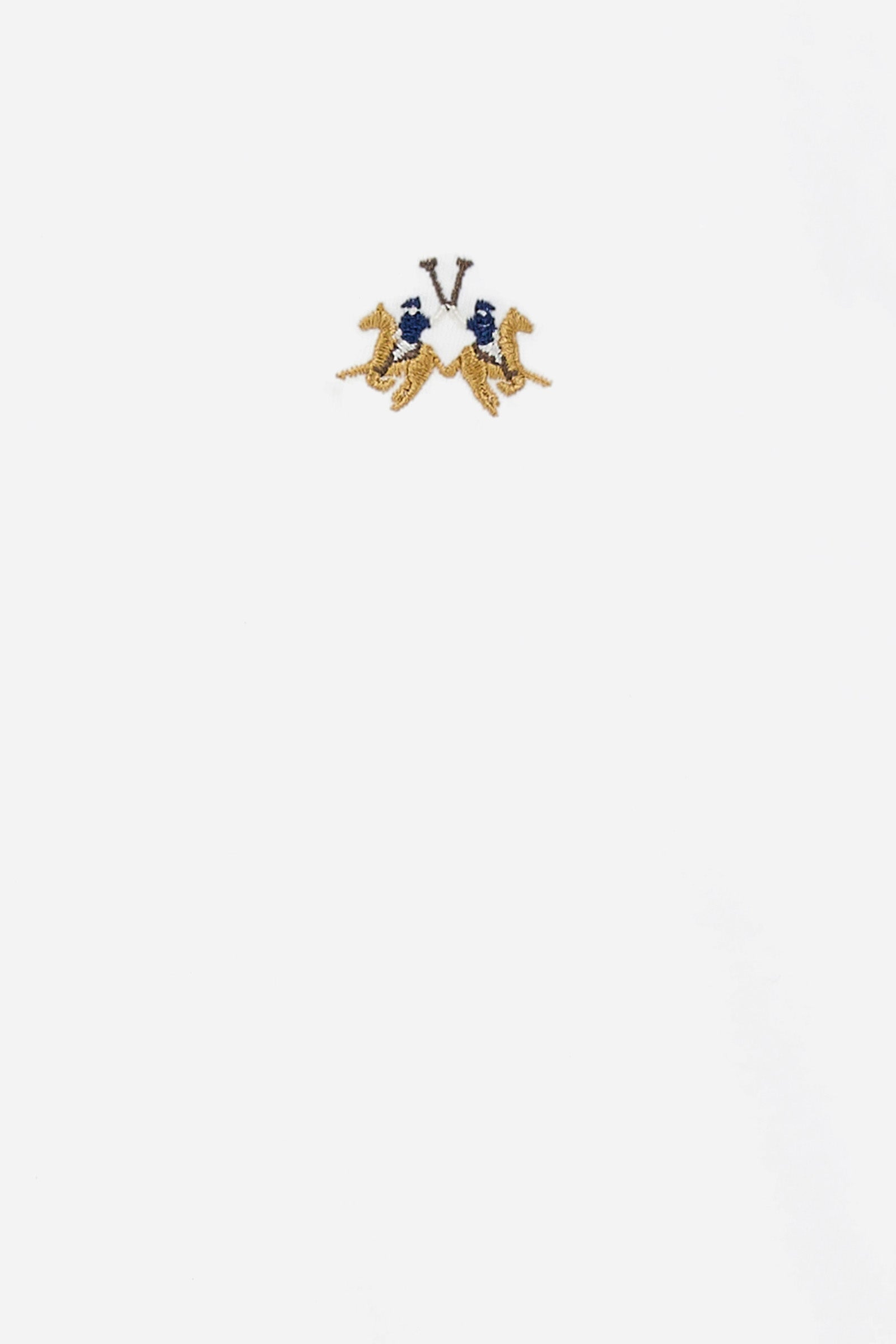 Unisex T-shirt in cotone jersey a tinta unita con collo rotondo e logo ricamato sul lato sinistro del petto. Comfort e stile per ogni occasione. - Optic White