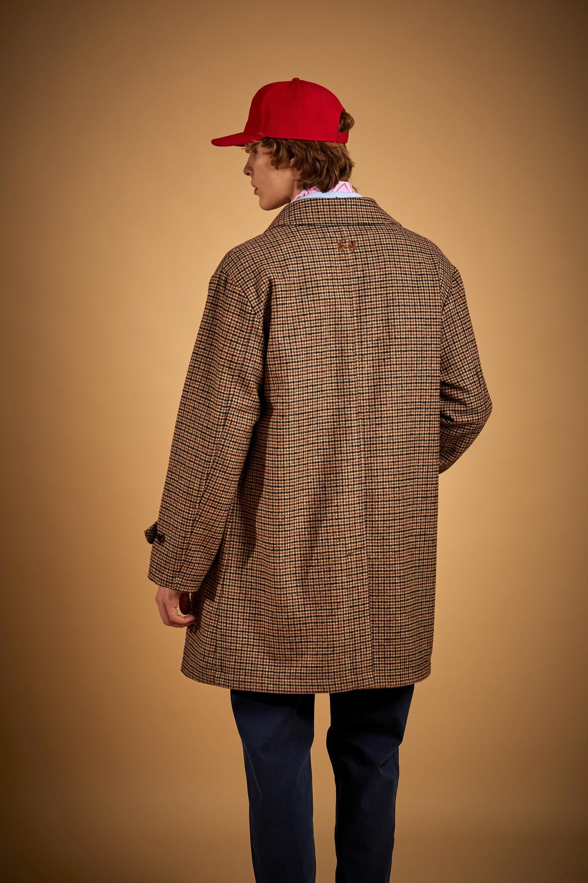 Men's padded wool blend checkered coat - Doug