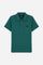Short-sleeved polo shirt for boys made from 100% cotton jersey in a solid colour. The style features a regular fit, two-button front opening and shirt collar in the same fabric. The contrast inner collar tape recalls the small brand logo embroidered on the chest, adding a distinctive detail to an essential and versatile garment. - Pineneedle