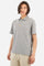 Men's short-sleeved regular fit polo shirt in 100% cotton - Light Heather Grey                                                                                                                                                                                                                                                                                                                                                                                                                                                  