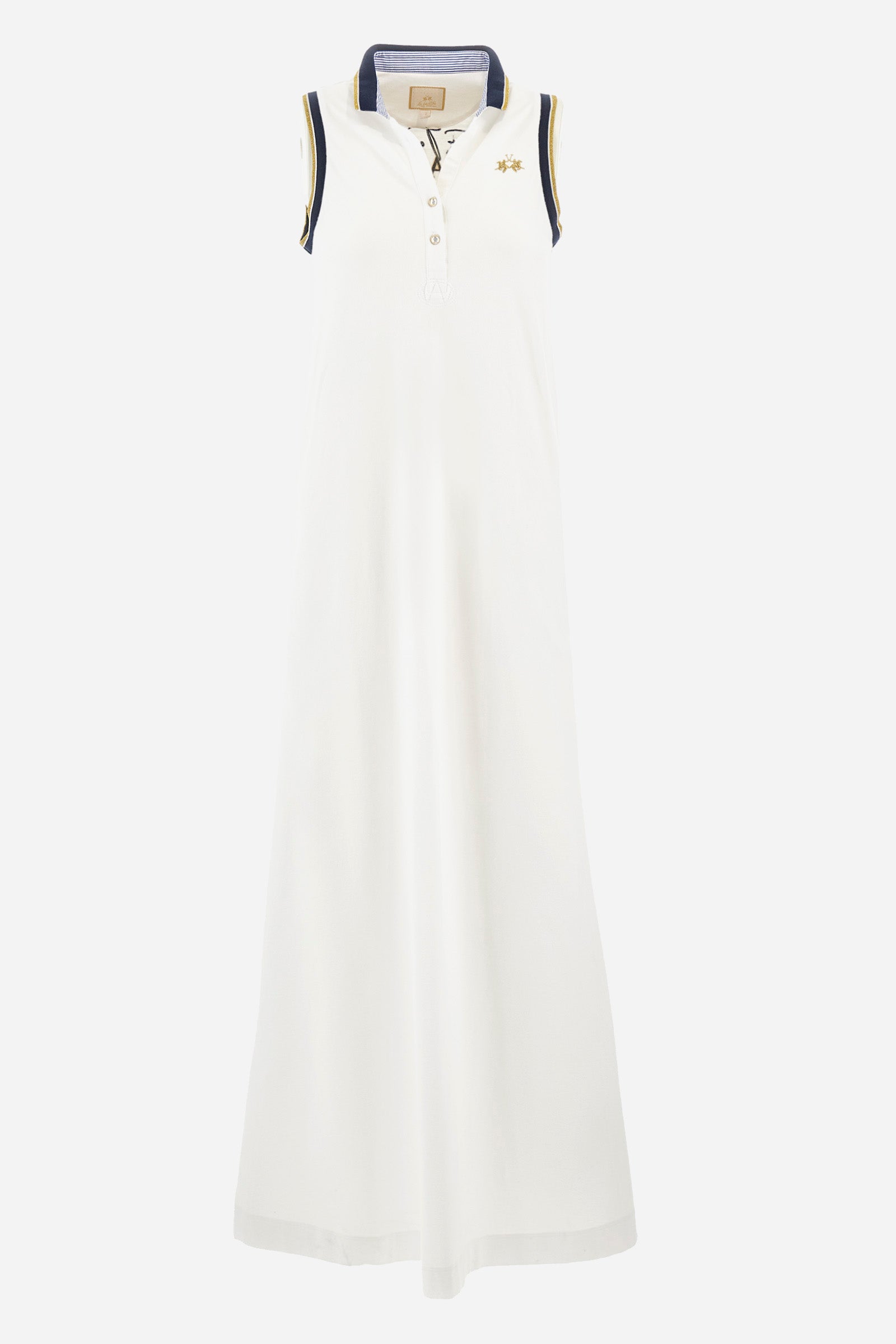 Regular-fit sleeveless dress in elasticated cotton - Yanae