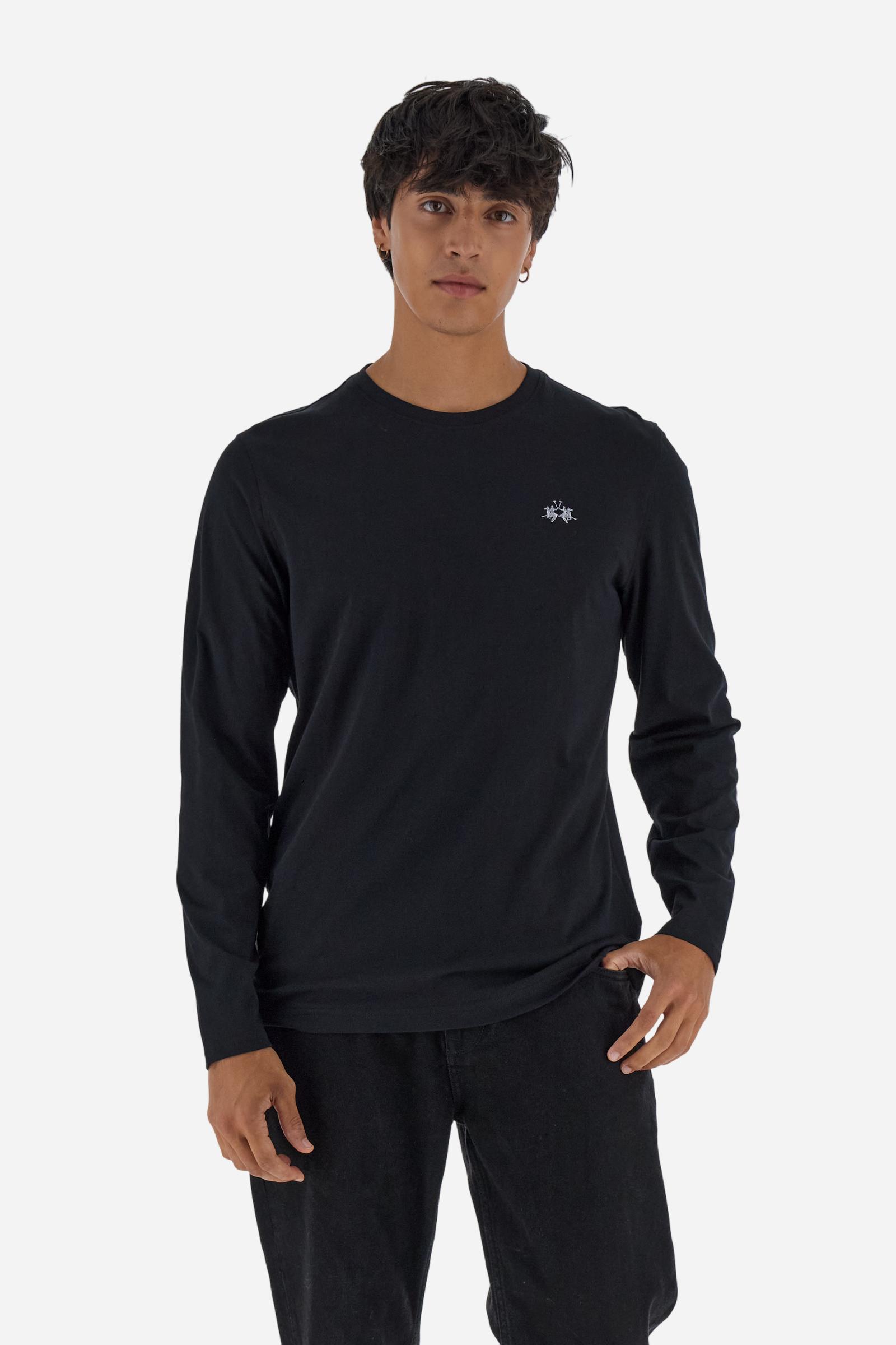 Camiseta de hombre de cuello redondo en jersey de algodón básica - Benjy