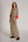 Women's soft viscose dress featuring three-quarter sleeves, an optical-effect pattern and a V-neckline. Wrap-front piece. Embellished with a figure-accentuating band that makes the garment suitable for any body type. Different-coloured cuffs. Designed for those looking to be comfortable, without compromising on the unmistakable La Martina style. The model is 174 cm tall and wearing a size S. - Tropical Leaves