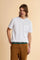 Men’s slub cotton jersey T-shirt with regular fit and chest pocket featuring embroidered logo. - Optic White                                                                                                                                                                                                                                                                                                                                                                                                                    