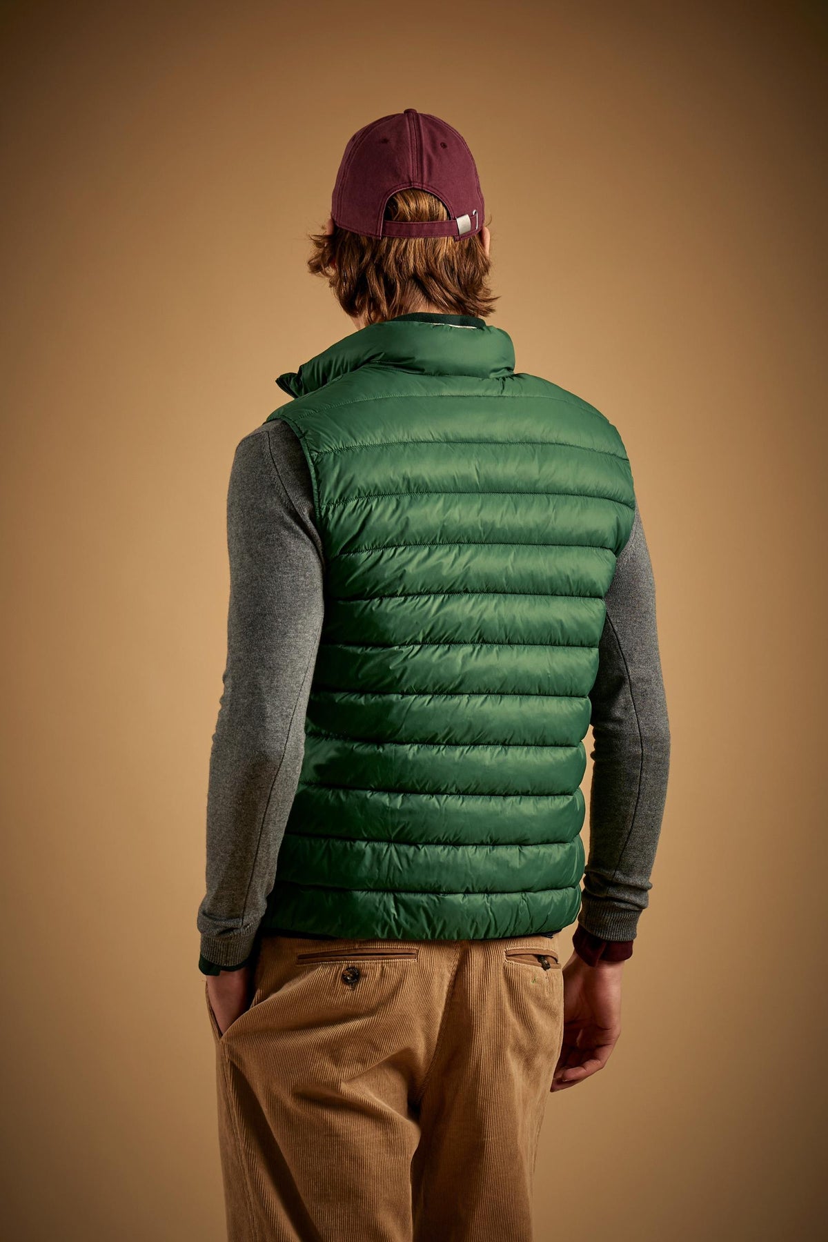 Men's sleeveless nylon down jacket with small logo - Damir