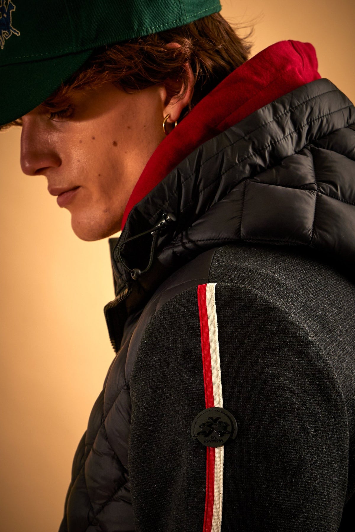 Blouson hybride avec capuche en nylon matelassé - Daniel
