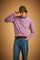 Men's crew neck lambswool sweater with tricolor logo - Ethan