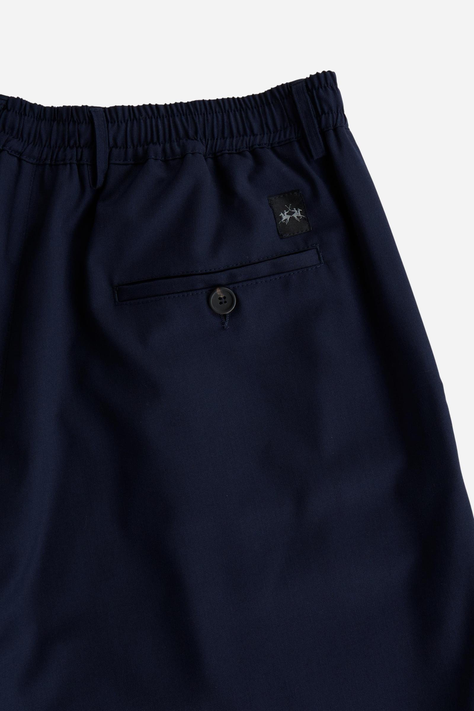 Pantalón largo de hombre corte relajado mezcla de lana - Florian