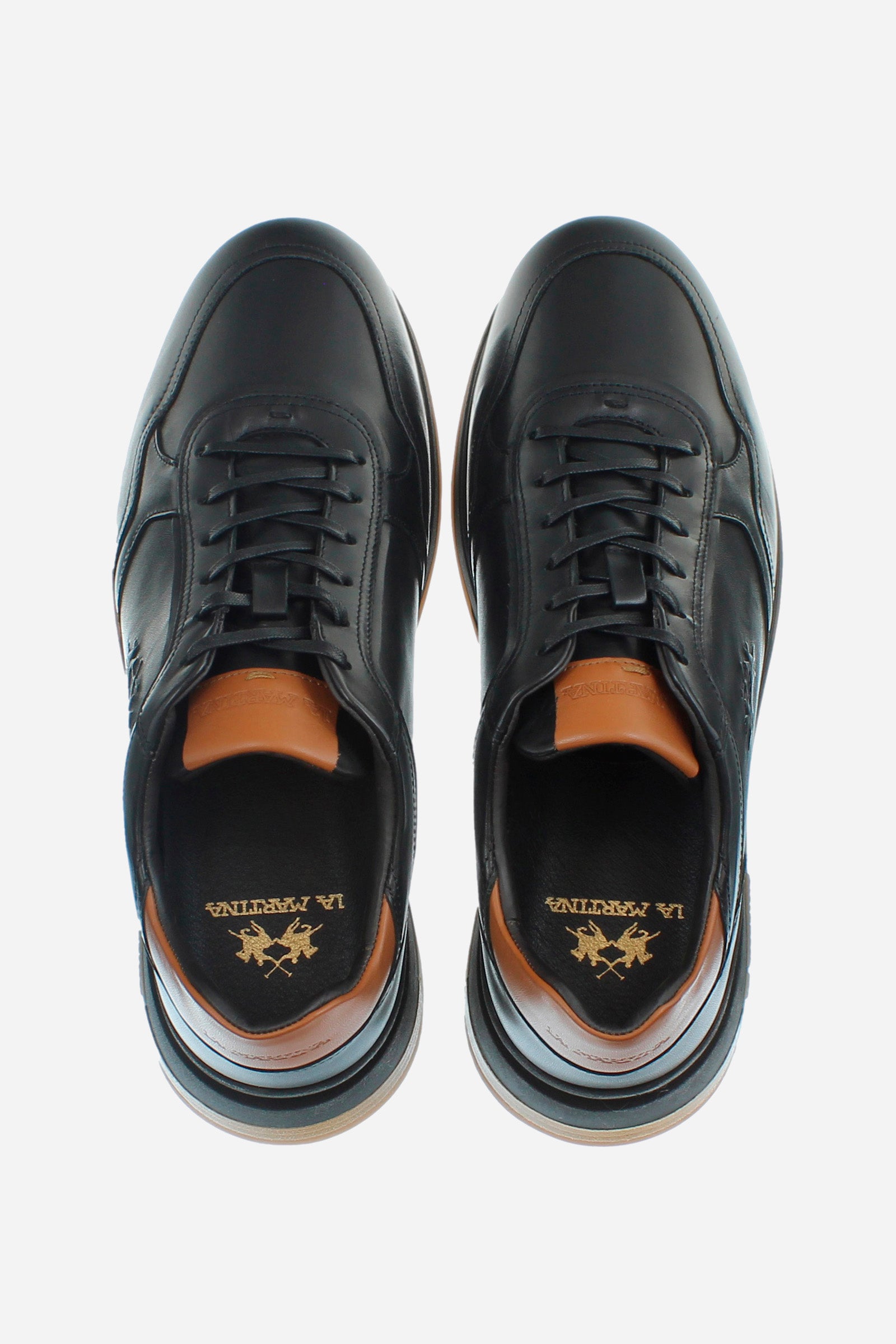 Men's leather and suede trainer - "Route 40"