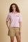 Damen Crop-Fit Poloshirt aus Piqué mit Maxi-Logo - Clementina