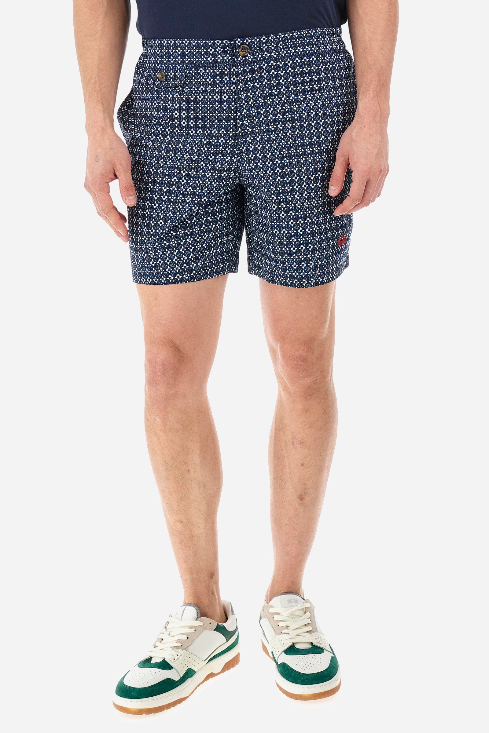 Regular-fit swimming shorts in synthetic fabric - Yang