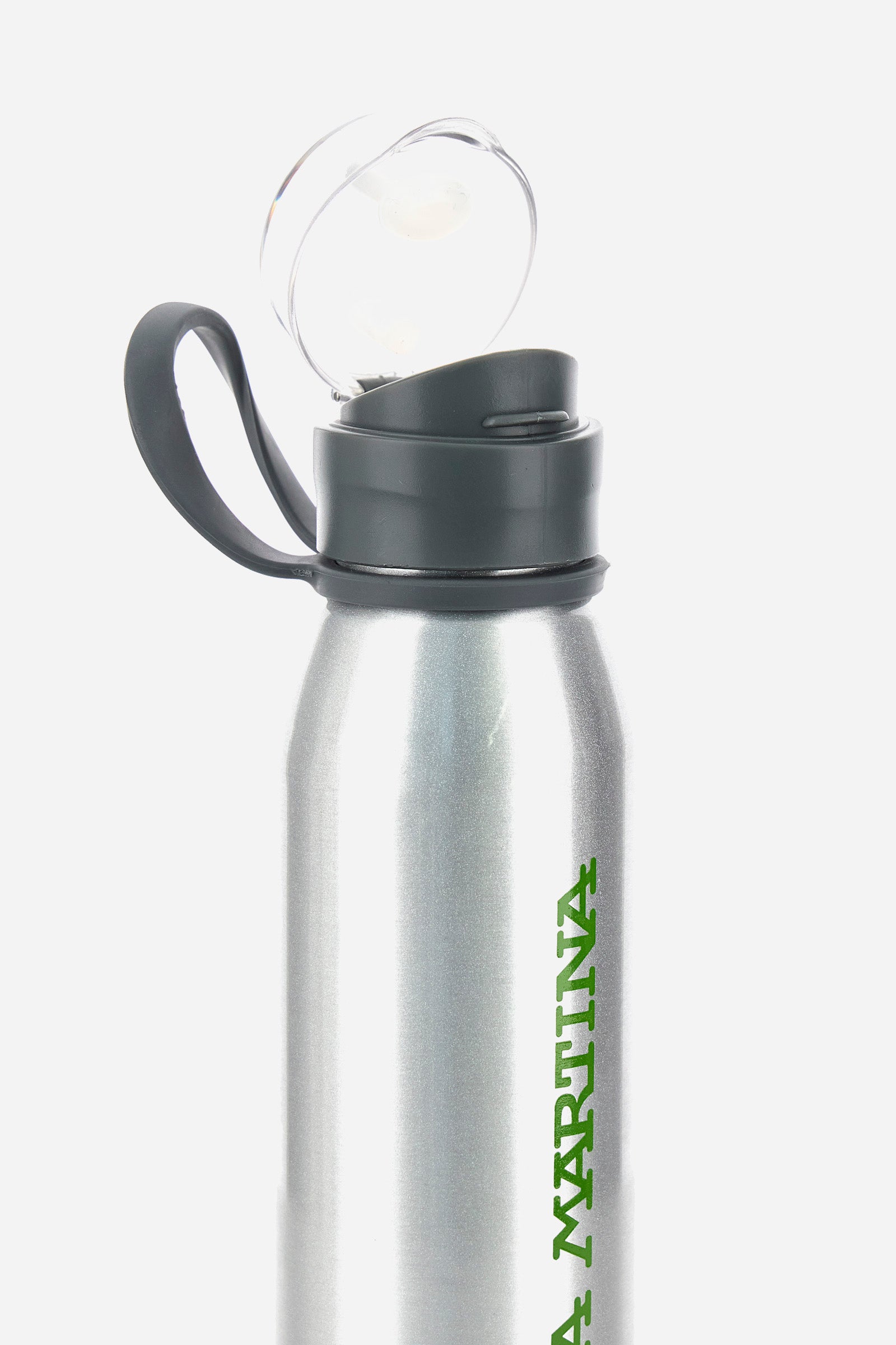 Botella unisex de aluminio con tapón hermético y logo
