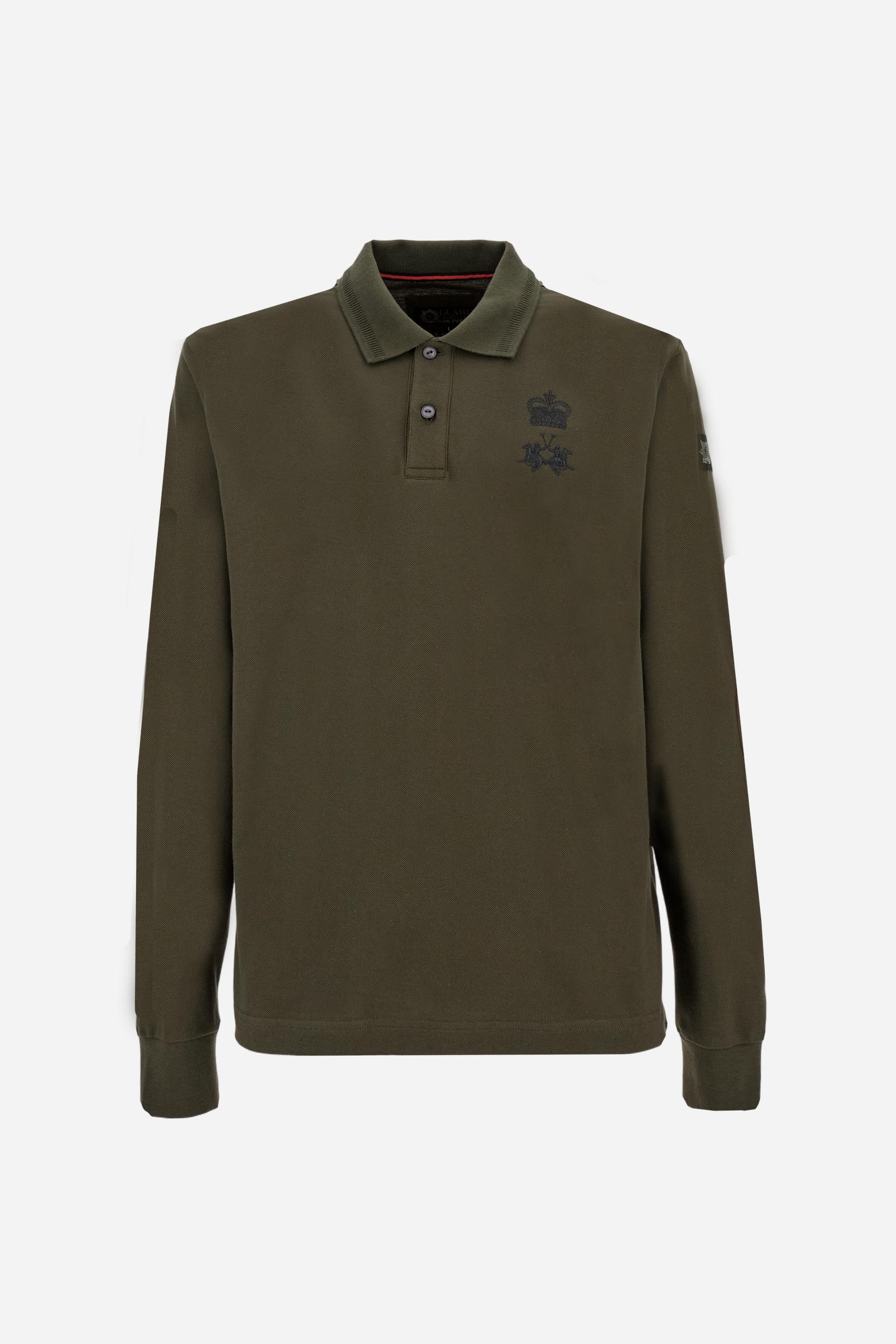Men's long sleeve cotton piqué polo Guards - Edred