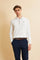 Men’s long-sleeve polo in fine cotton and silk yarn with regular fit. Contrast details and embroidered chest logo. - Off White                                                                                                                                                                                                                                                                                                                                                                                                  