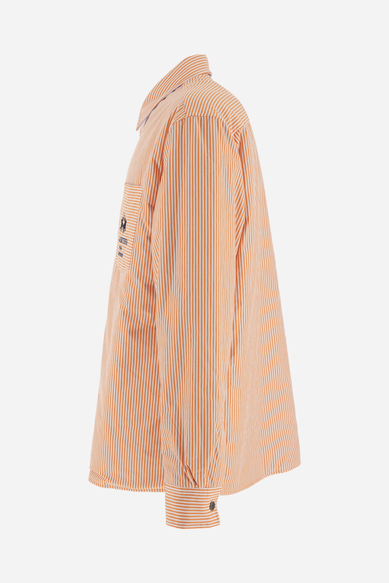 Overshirt uomo double-face in oxford e cotone rigato - Chile