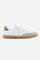 Retro tennis sneakers in leather and suede split with handcrafted details. Hot-branded logo and stitched latex sole for vintage style and superior lightness. - Beige/White                                                                                                                                                                                                                                                                                                                                                     