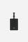 Luggage tag in calfskin leather. Compact rectangular accessory with leather strap and buckle, branded on both sides. - Black                                                                                                                                                                                                                                                                                                                                                                                                    