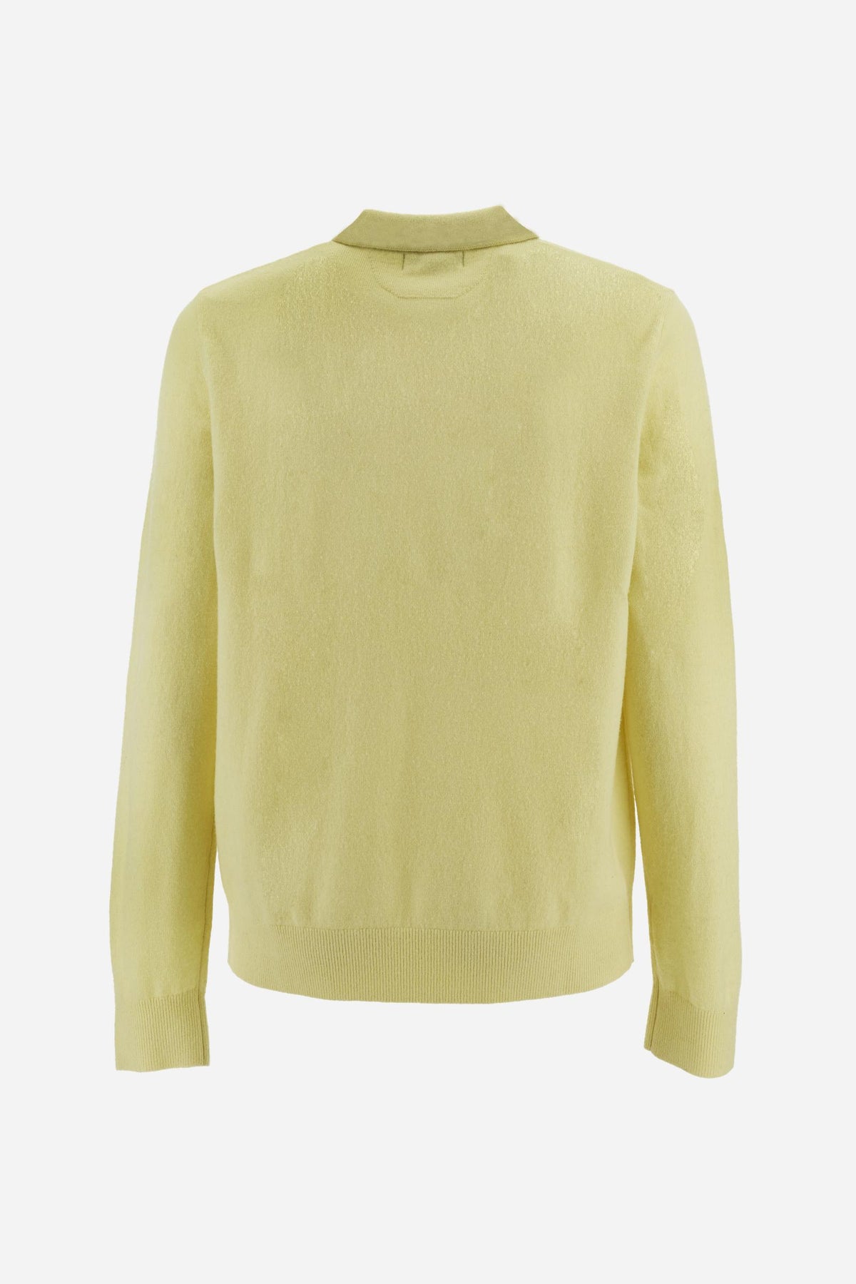 Men's knitted polo shirt in lambswool blend - Ettore