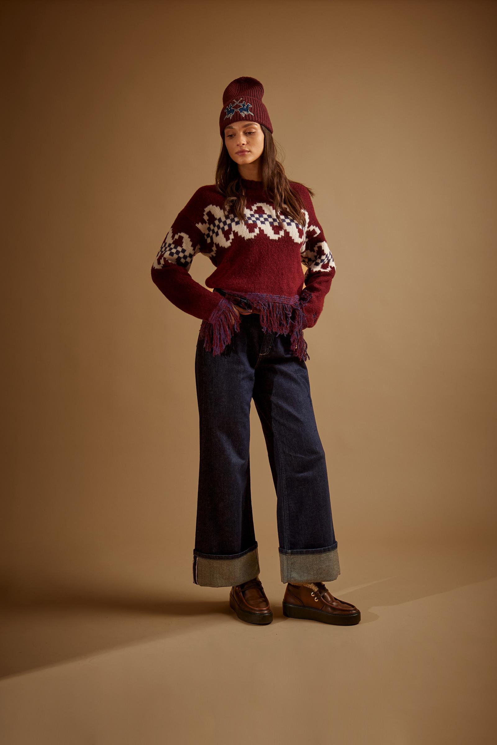 Women's jeans in extra dark denim cotton - Elena