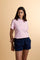 Women’s cotton jersey T-shirt with boxy fit and ribbed collar. Maxi embroidered logo on the sleeve. - FairTale                                                                                                                                                                                                                                                                                                                                                                                                                  
