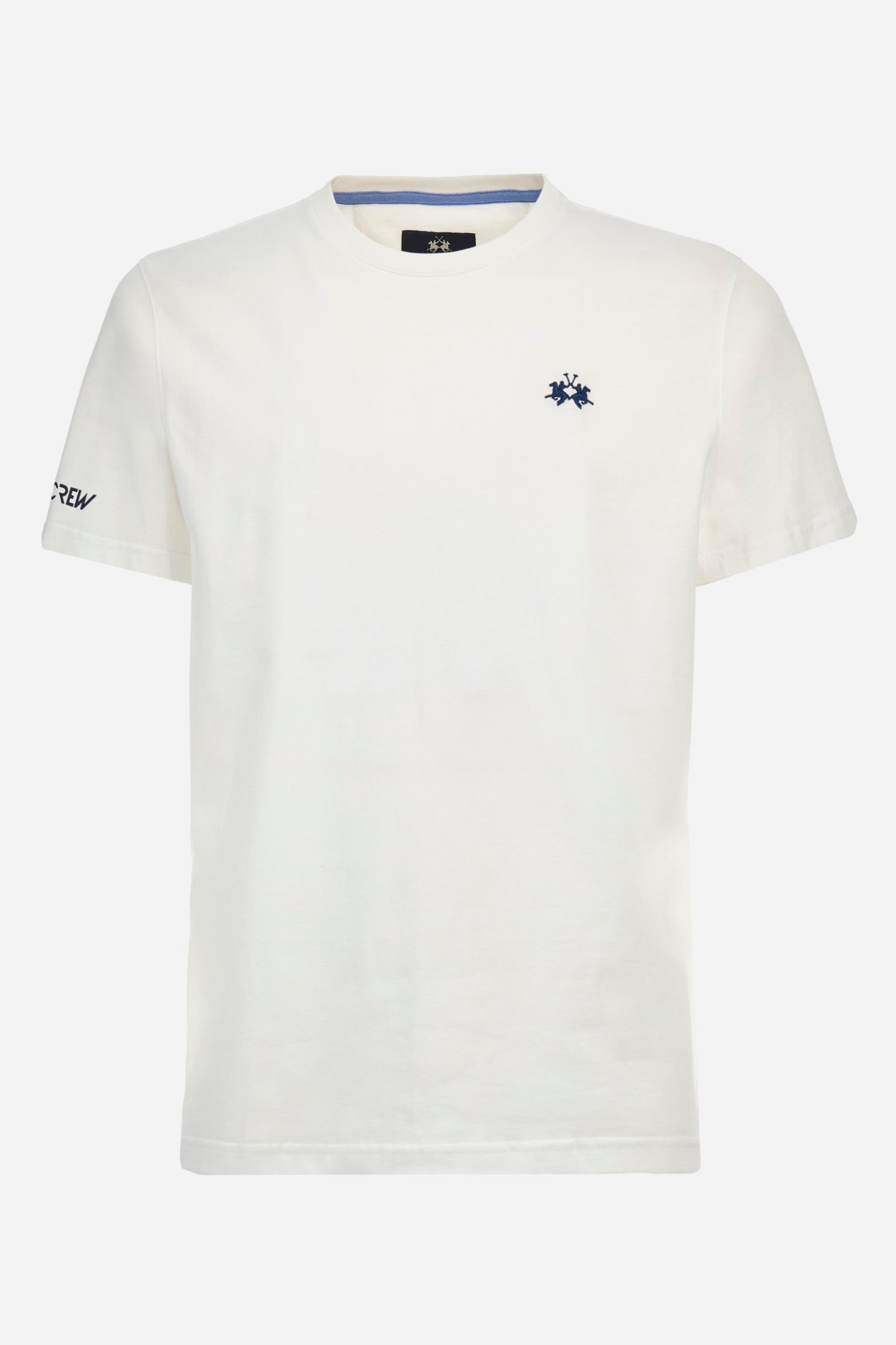 Baumwoll-T-Shirt mit Polo Crew Stickerei - Auguste
