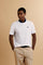 Men’s short sleeve cotton jersey T-shirt, essential style with contrast embroidered logo and regular fit. - Optic White                                                                                                                                                                                                                                                                                                                                                                                                         