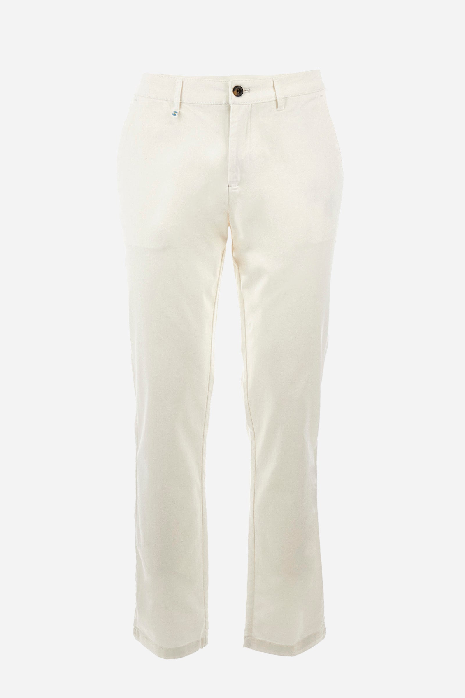 Regular-fit chinos in elasticated cotton - Siard