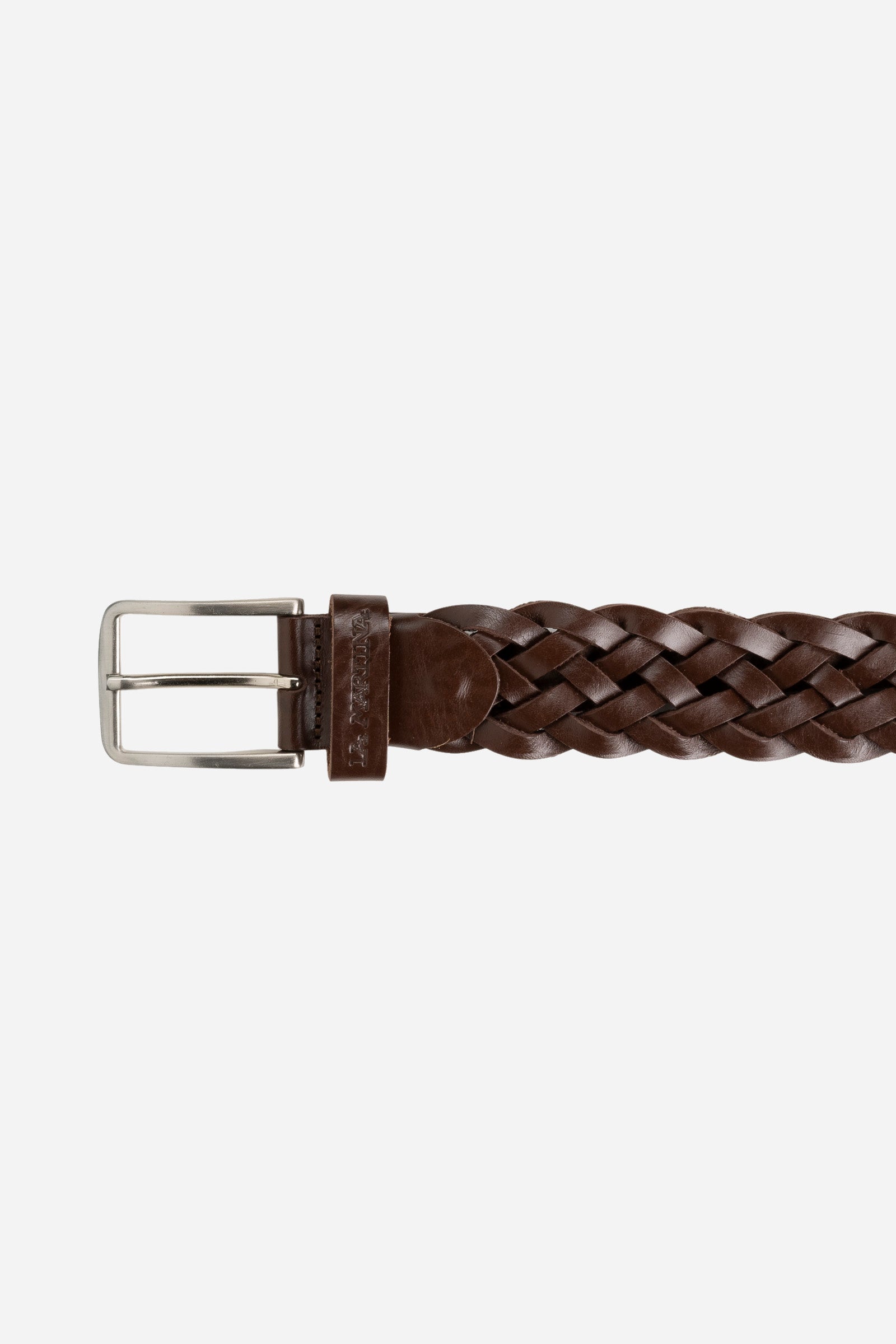 Ceinture en cuir marron uni